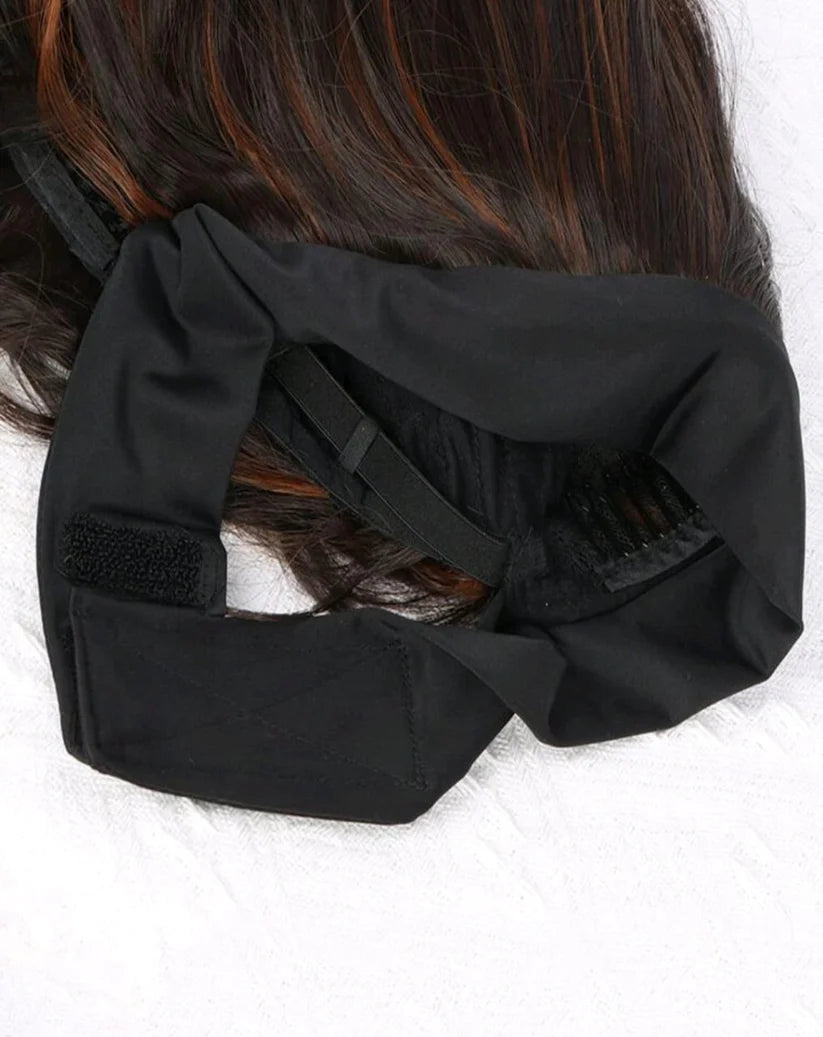 Ombré honey brown headband wig